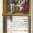 We are all familiar with praying monks, but playing monks? A Book of Hours from Flanders finds them deep in a game of “Blind Man’s Bluff,” while on the opposite page...