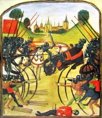 The battle of Tewkesbury, depicted in a Ghent manuscript