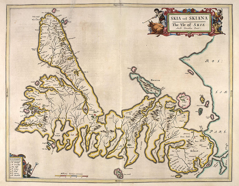 17th century map of the isle