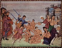 Massacre of the Innocents - 10th century illuminated manuscript image