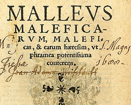 Title page of the seventh Cologne edition of the Malleus Maleficarum, 1520.