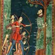 Edmund was said to have been crowned at the age of just fourteen years by St Humbert on 25 December 855 in the then royal capital Burna, (probably Bures St Mary, Suffolk). Almost nothing is known of his life and reign, though he was recorded as a just and uncompromising ruler, the embodiment of the Greek ideal of the kalòs kai agathòs – that is, the right balance of the Good and the Beautiful, the combination of virtues that could create the perfect nobleman.
