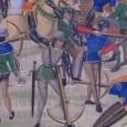 When the Genoese had all been brought together and put in order, and after they had begun to approach their enemy, they started to shout as loud as they could to frighten the English.