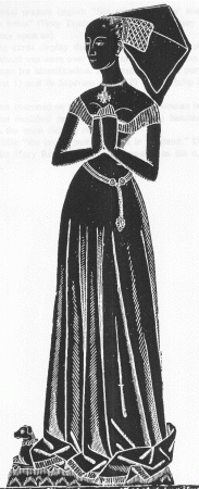 Brass of Elizabeth Seyntmour Beckington, 1475