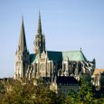 However different the two buildings may be the impulse to create them was the same. The glittering stained glass windows of Chartres share something with the elegant Kufic inscriptions in Cordoba. 