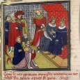 In the late sixth century, Brunhild, queen mother for one branch of the Merovingians and herself a Visigothic princess, met with Guntram, the over-king of the Franks, to discuss the marriage of her daughter Chlodosind to her first cousin once removed, Reccared.