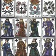 The Beginning of Card Games Records of card playing begin to appear in Europe about the year 1300. The cards in use in the preceding century were in the
hands of the wandering gypsies who came across the mountains of southern Europe, from whence no one knew.