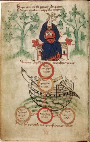 Henry I & White Ship, from a genealogical roll