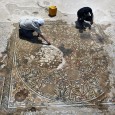 The 1500 year-old mosaic was discovered during archaeological excavations ahead of the construction of a new highway.