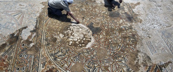 The 1500 year-old mosaic was discovered during archaeological excavations ahead of the construction of a new highway.