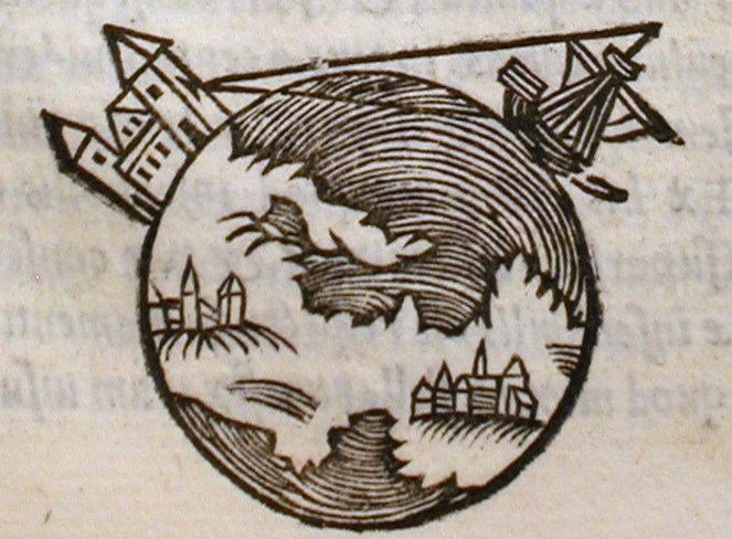 Holzschnitt aus einer spätmittelalterlichen gedruckten Ausgabe eines astronomischen Werkes des 13. Jahrhunderts.Holzschnitt aus einer spätmittelalterlichen gedruckten Ausgabe eines astronomischen Werkes des 13. Jahrhunderts.