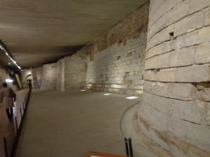 Medieval foundations at the Louvre. Photo by Danielle Trynoski