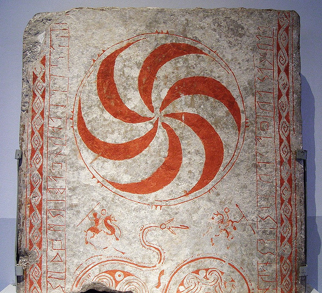 Picture stone with snake motif from Martebo church. 