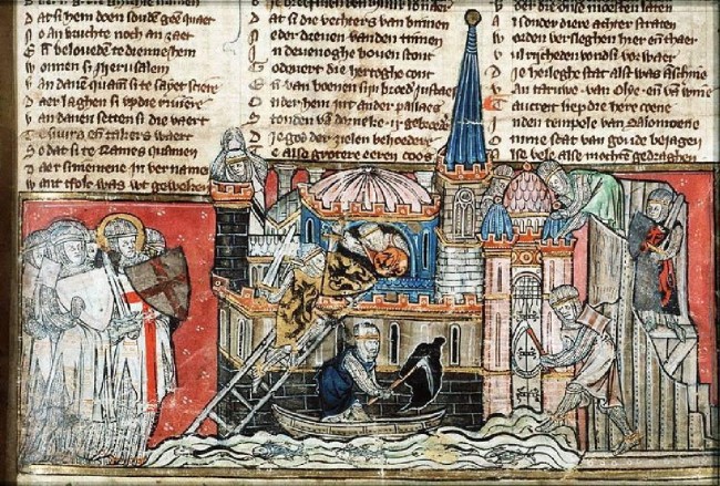 crusaders capture antioch - The Hague, KB, KA 20 fol. 255r
