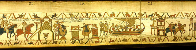 bayeux tapestry on display