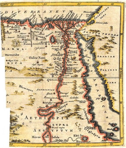 18th century map of Egypt