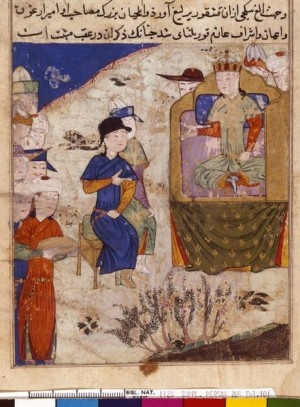Audience with Möngke. Tarikh-i Jahangushay-i Juvaini