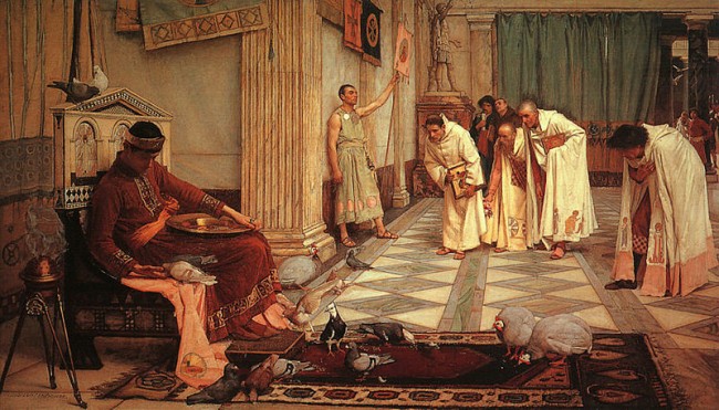 The Favorites of the Emperor Honorius, by John William Waterhouse, 1883.
