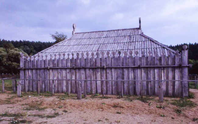 Gross Raden, Mecklenburg-Vorpommern. Reconstruction of a 9th century Slavic temple 