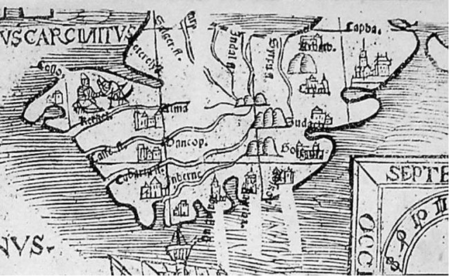 The Crimea on the Map of South Sarmatia by Bernard Wapowski