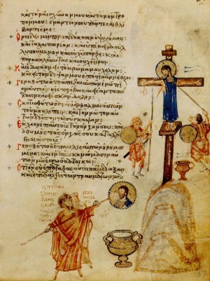 Jesus on the Cross from the 9th-century Chludov Psalter