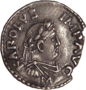 Charlemagne as emperor on this coin - Photo PHGCOM
