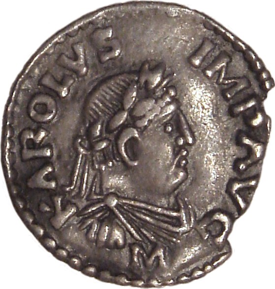 Charlemagne as emperor on this coin - Photo PHGCOM