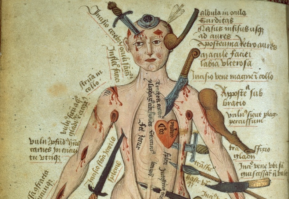wound man - Medieval Images of the Human Body