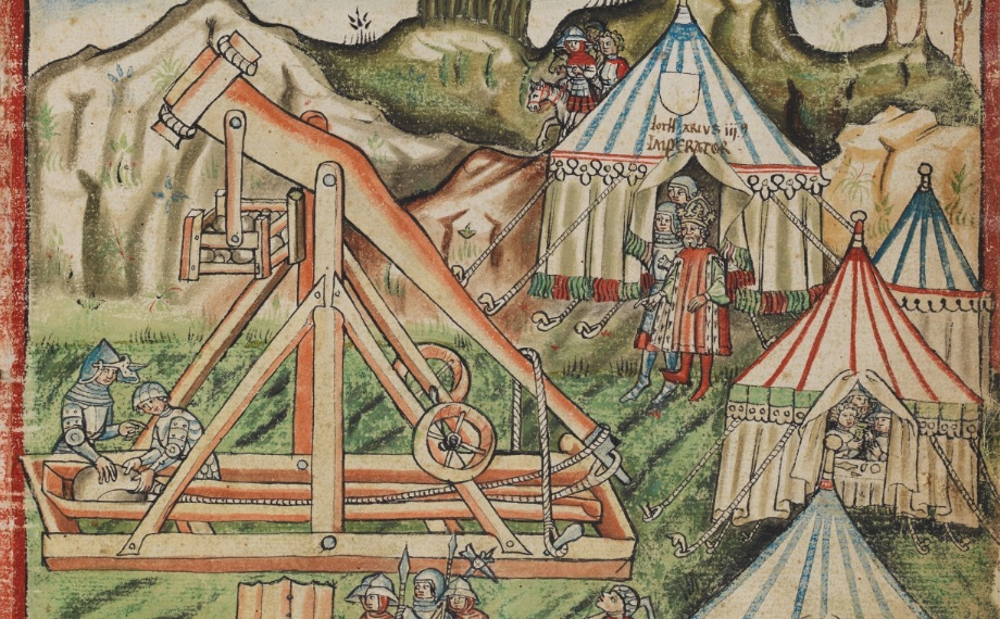 15th century depiction of a trebuchet