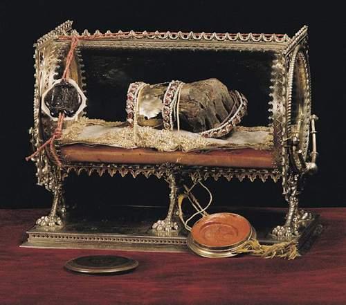 Mummified right hand of Stephen I of Hungary - canonized in 1083 A.D.