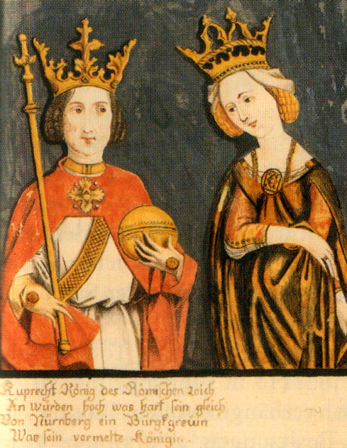 Rupert King of Germany with his wife Elizabeth of Nuremberg