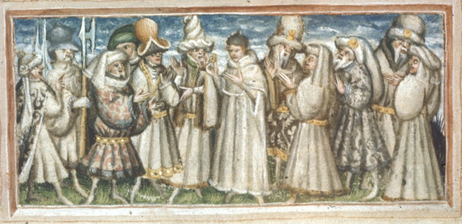 medieval people - Harley 2278   f. 29v 