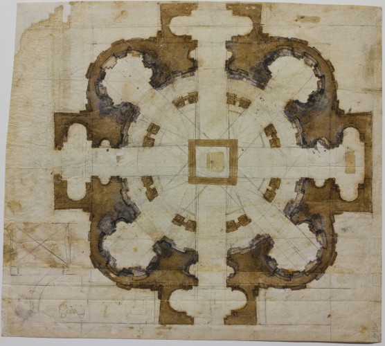 Michelangelo - Plan for the Church of San Giovanni dei Fiorentini in Rome