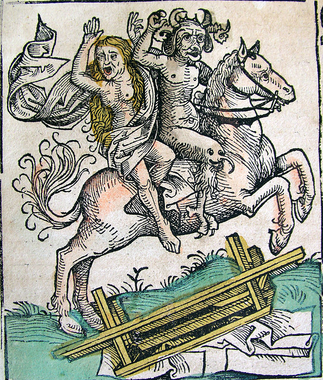 654px-Nuremberg_chronicles_-_Devil_and_Woman_on_Horseback_(CLXXXIXv)