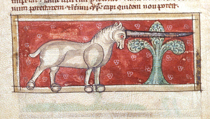 Monoceros - from British Library MS Sloane 3544 f. 9v