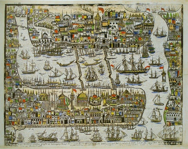 Konstantinos Kaldis - View of Constantinople - 1851