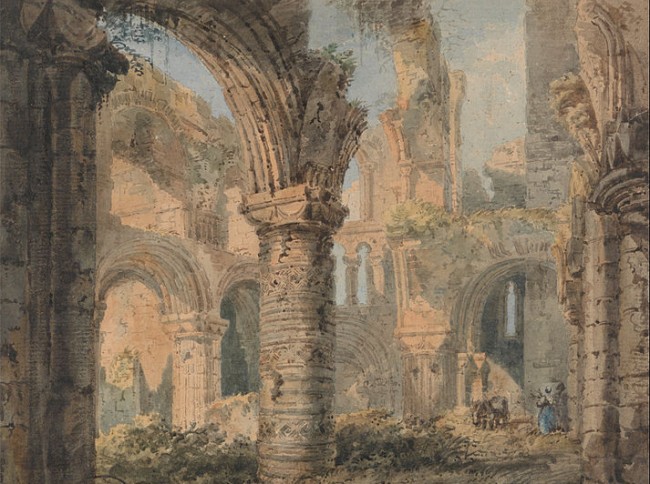 Lindisfarne ruins - created by  Thomas Girtin (1775–1802) 
