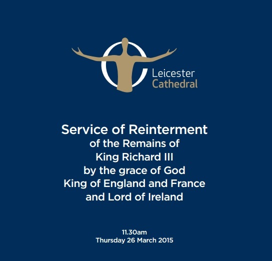 König Richard III drei Bestellungen Service 2015 in Leicester Cathedral