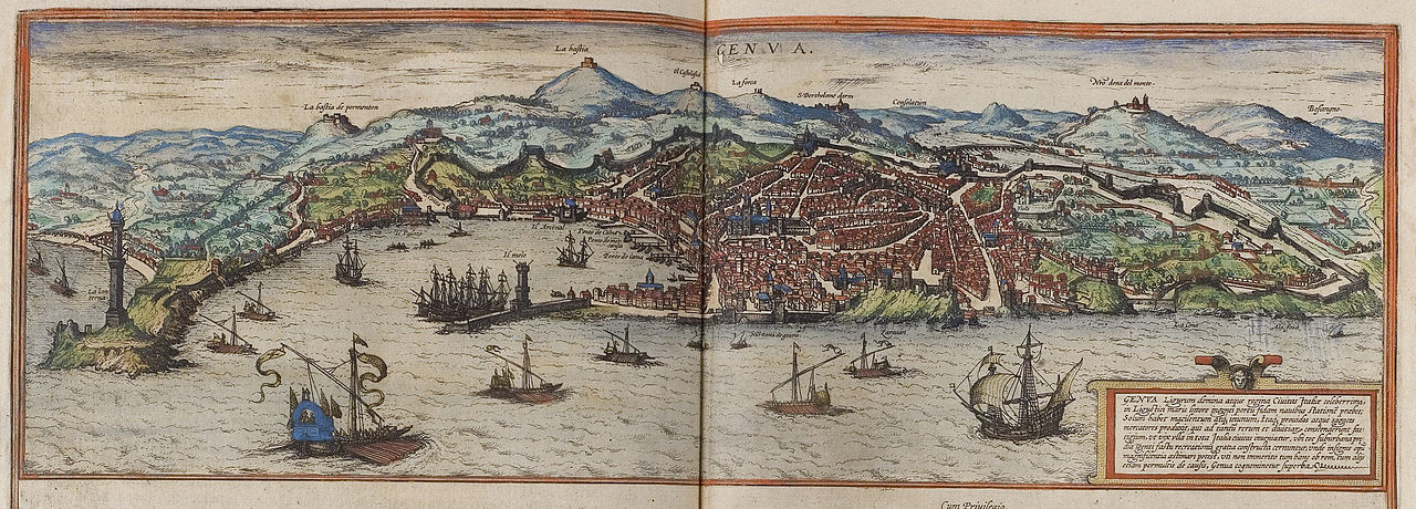 Genoa, 1572, Georg Braun; Frans Hogenberg - image courtesy of Wiki Commons.