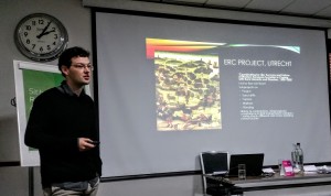 Dr. Daniel Curtis presenting his talk at, "Making the Medieval Relevant" at the University of Nottingham.