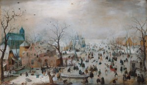 Winter Landscape with Ice Skaters (1608) - Hendrick Avercamp (1585-1634).