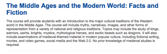 The Middle Ages and the Modern World