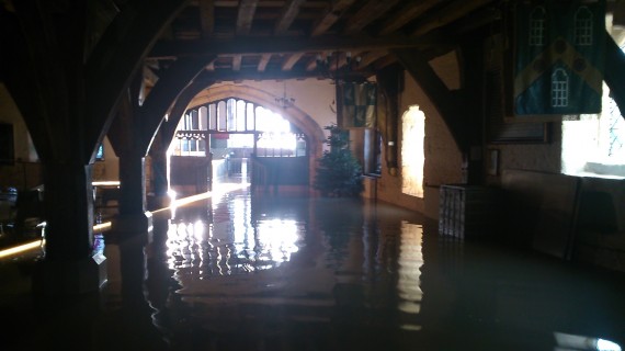 Flooded Undercroft at York’s Merchant Adventurers’ Hall - photo courtesy The York Company of Merchant Adventurers