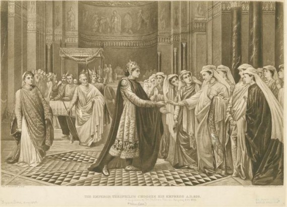 The emperor Theophilus chooses his empress A.D. 829. - created by Val Cameron Prinsep (1838-1904)