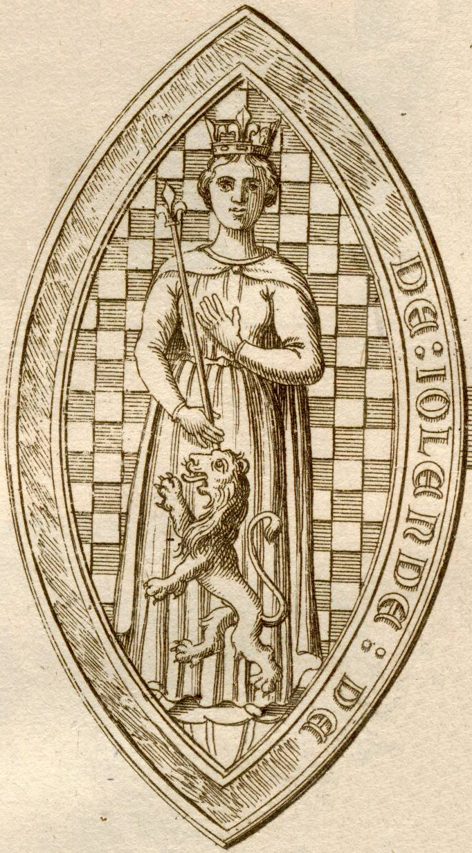 Yolande de Dreux, Queen of Scotland. Sceau de Yolande d'Ecosse - Duchesse de Bretagne (Wikipedia)