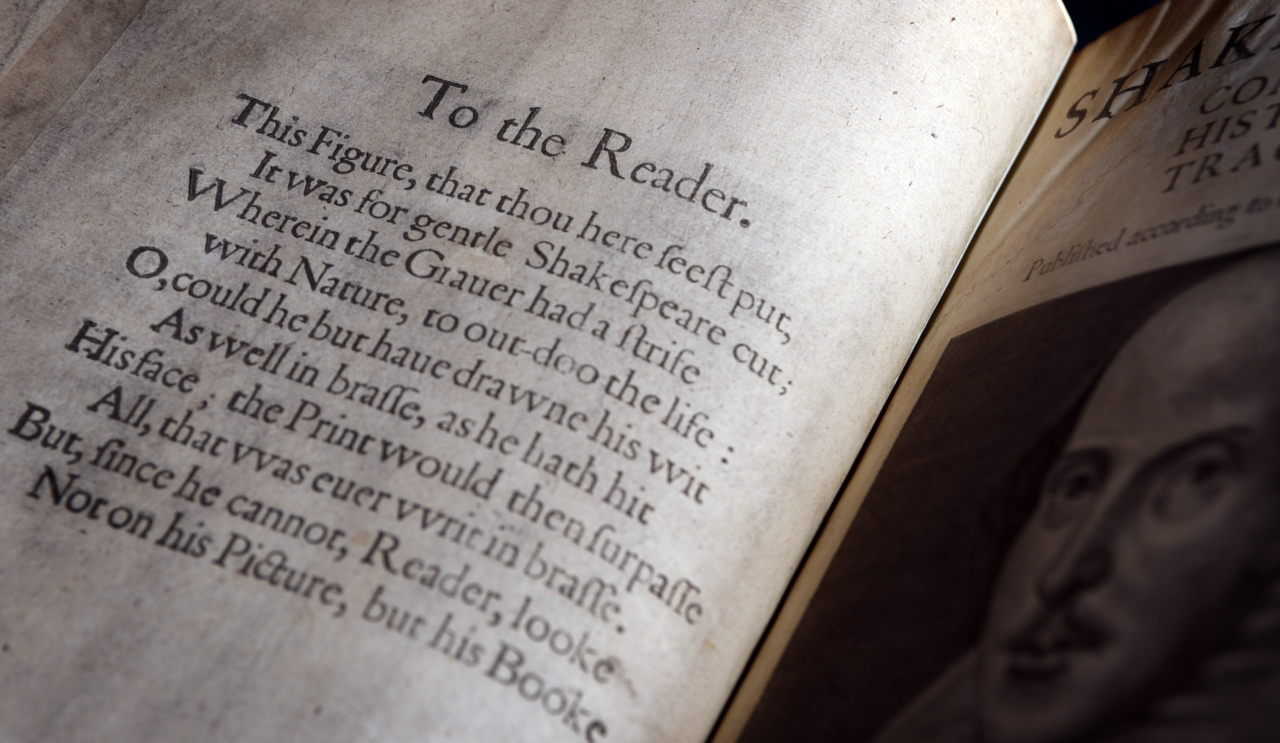 Shakespeare's First Folio 1623. British Library Photo by Clare Kendall