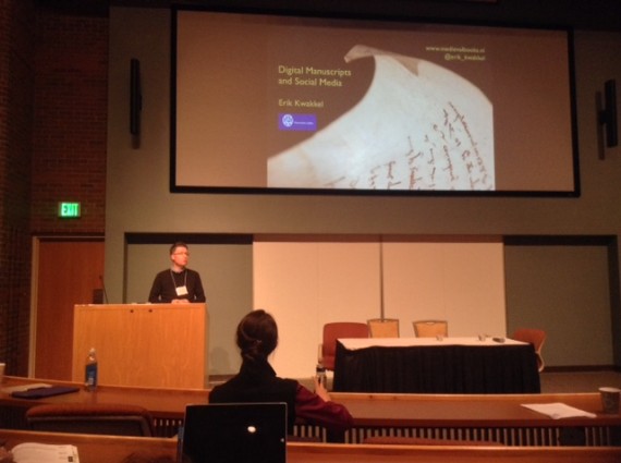 Erik Kwakkel speaking at this year's International Congress on Medieval Studies