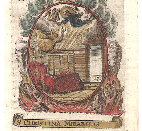 Christina the Astonishing from 1630 Fasti Mariani calendar of saints Image by Patrick3Lopez
