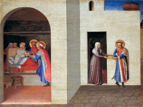 The Healing of Palladia by Saint Cosmas and Saint Damian, by Fra Angelico