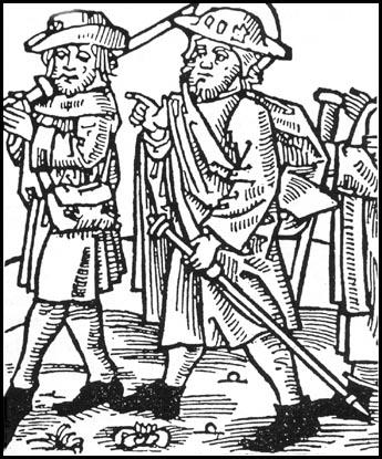 Woodcut of a pilgrimage (c.1490).